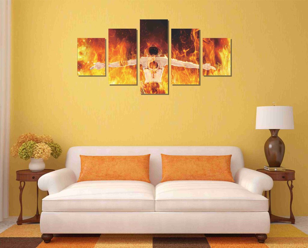  5  ( ) ĵ 2965 μ  ǽ ִϸ ȭ/Free shipping 5 Pieces(No Frame) One Piece Anime Oil Painting Printed On CANVAS 2965